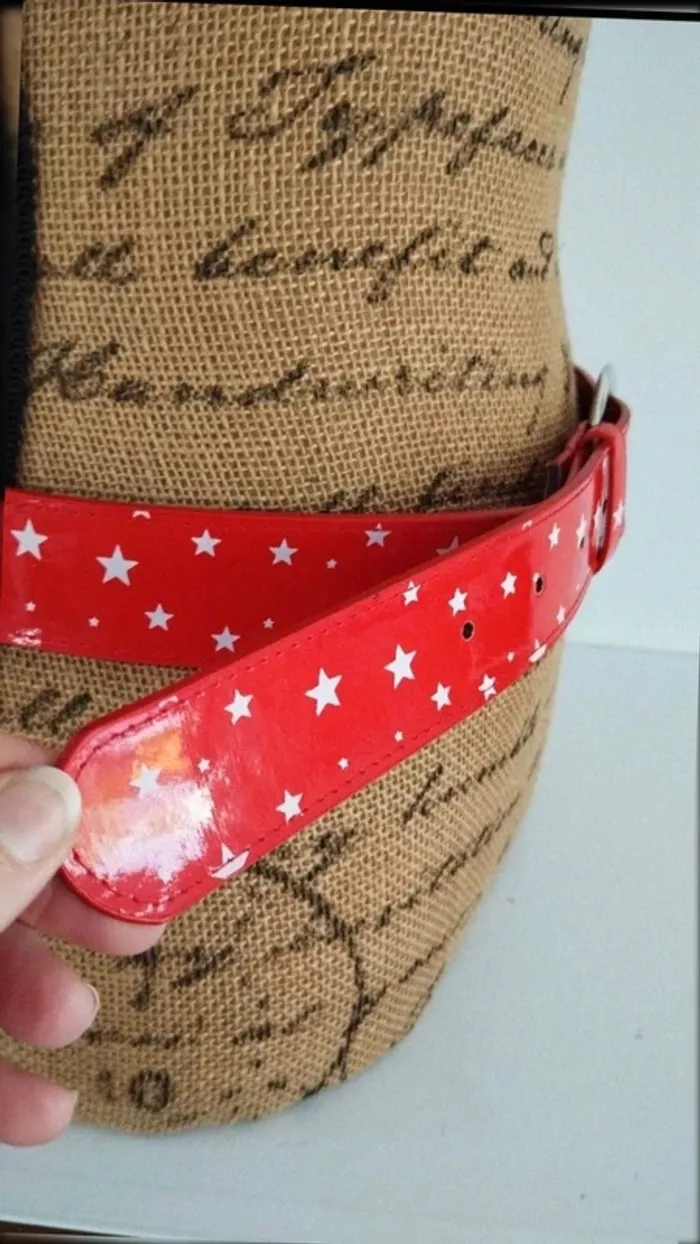 Ceinture rouge étoiles blanche 90 cm - photo numéro 6