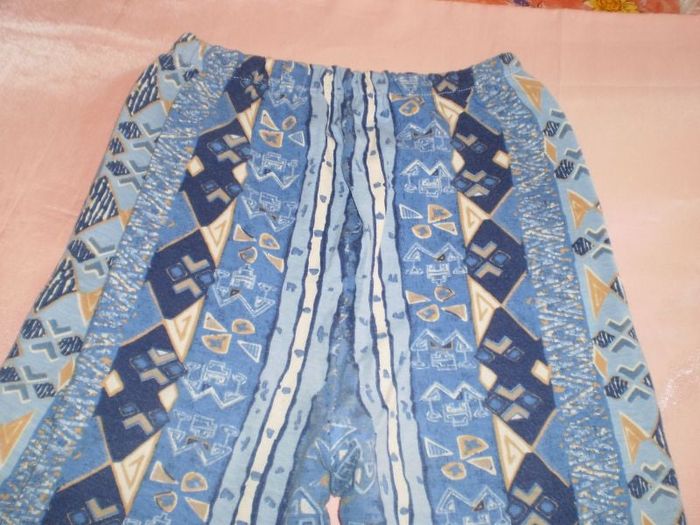 caleçon élastique bleu imprimé, t 38