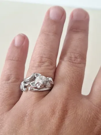🐱 Bague en argent 925 motif chat 🐱