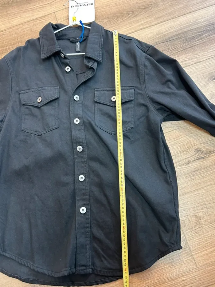 Veste homme veste chemise homme noir taille M 38 neuf Veste en jean - photo numéro 3