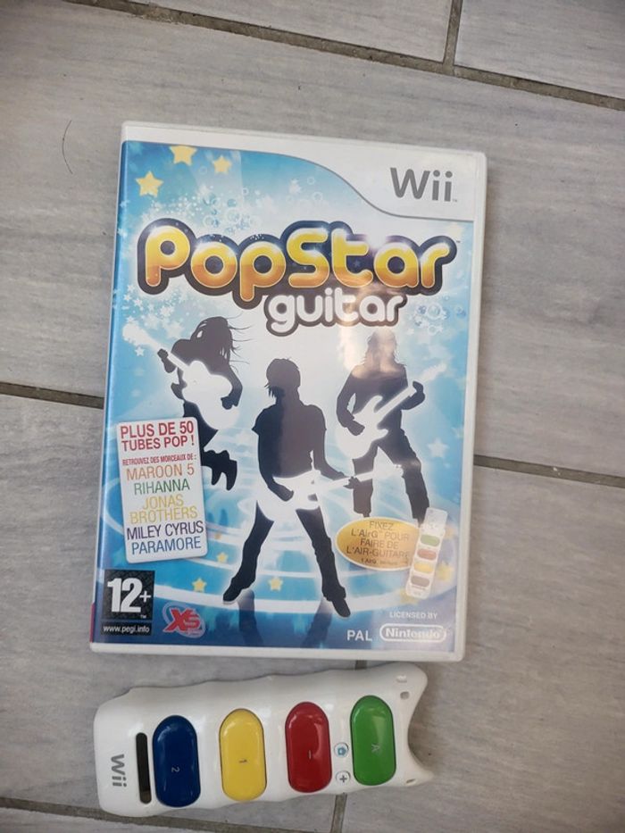 Jeu wii pop star guitare avec accessoire