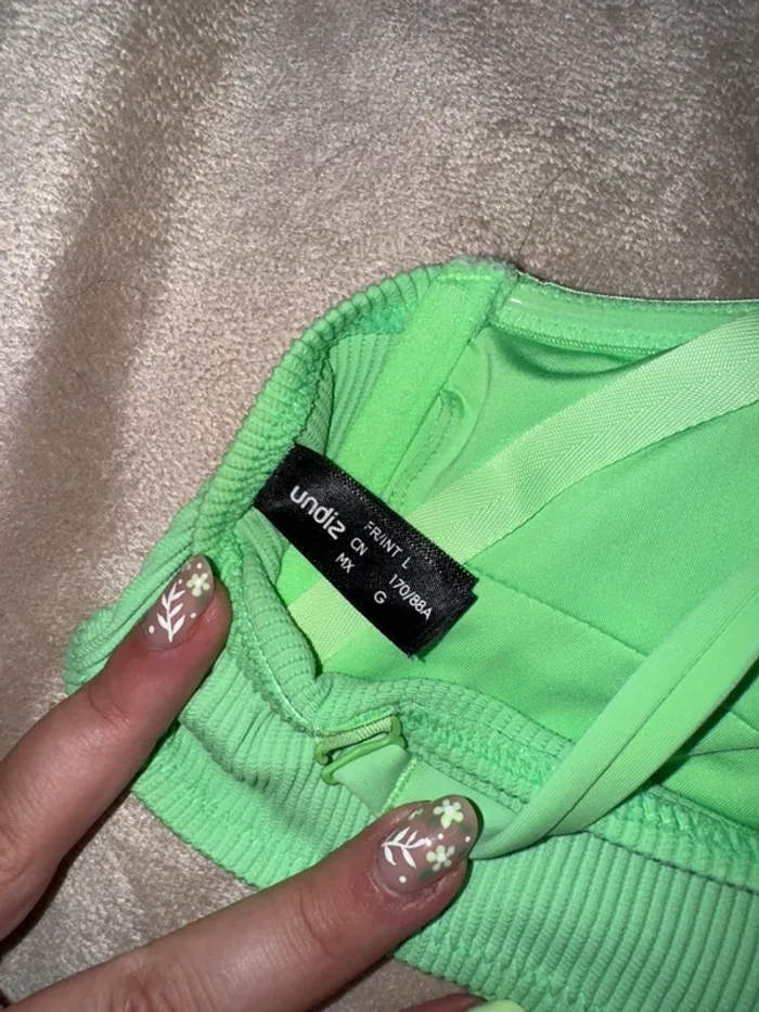 Haut de maillot de bain vert undiz L - photo numéro 3