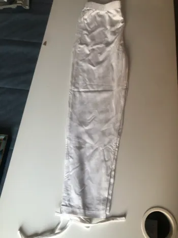 Pantalon large blanc femme sarouel