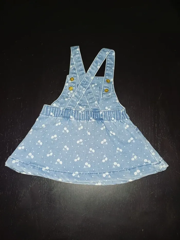 Robe jean 3 mois in extenso motif cerise - photo numéro 2