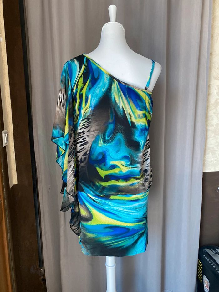 Robe asymétrique à motifs vintage Show Girls T2 - photo numéro 3