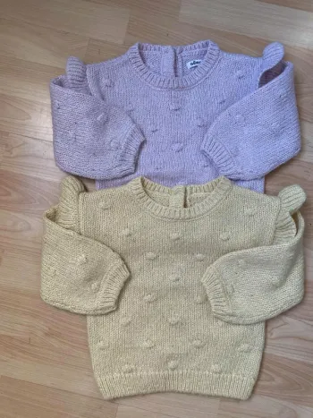 Pull col rond en maille scintillante volant 24 mois Gemo