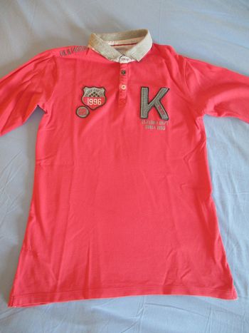 polo garçon manches longues okaidi 14 ans