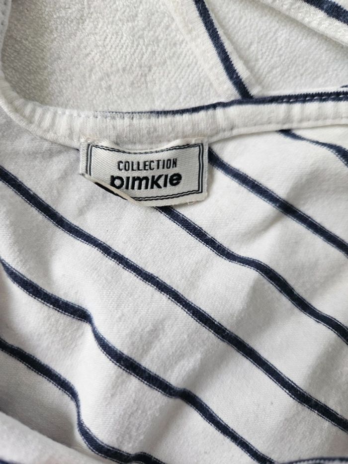 Crop-top Pimkie rayé blanc et bleu marine - Taille S - Excellent état - photo numéro 4