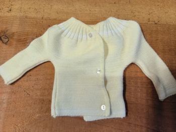Gilet tricot jaune pâle
