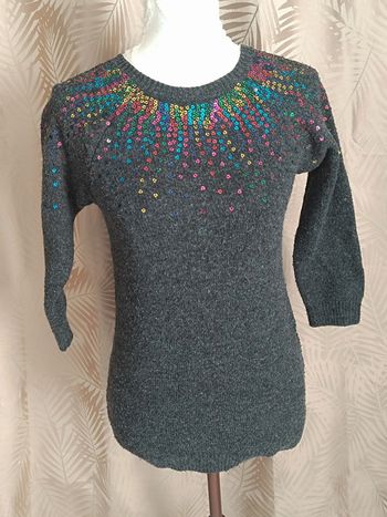 Pull à sequins coloré 🩷 Taille 8ans fille💜