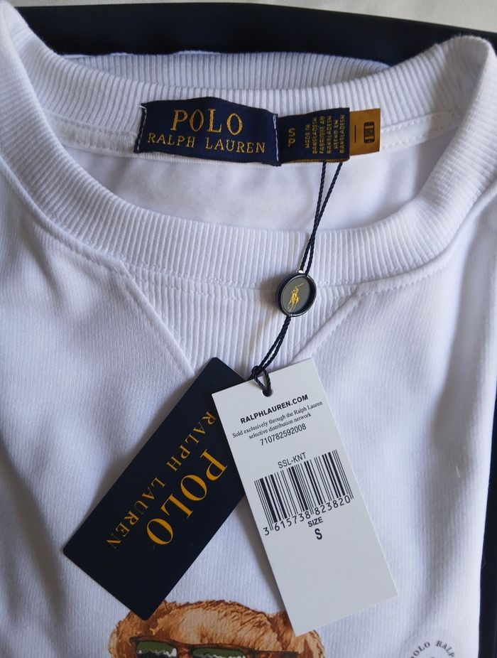 Sweatshirt Polo Ralph Lauren "Polo Bear" blanc 🐻 Édition limitée - photo numéro 2