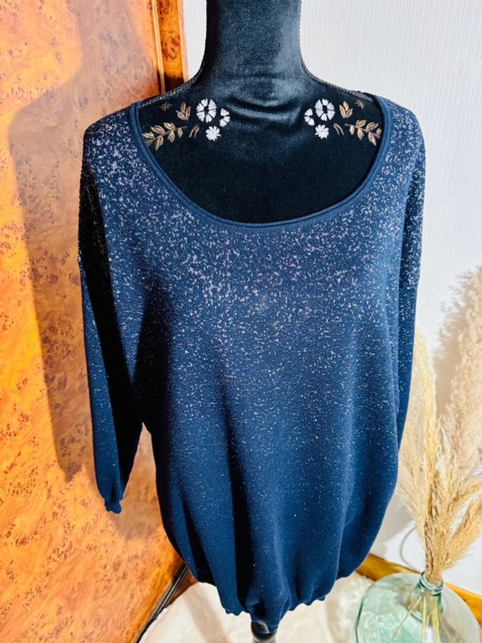 Pull bleu femme M&S mode taille M oversize - photo numéro 2