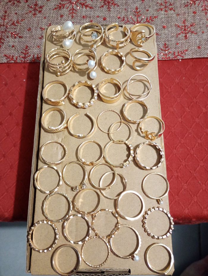 Lot de 38 bagues fantaisies neuves - photo numéro 6