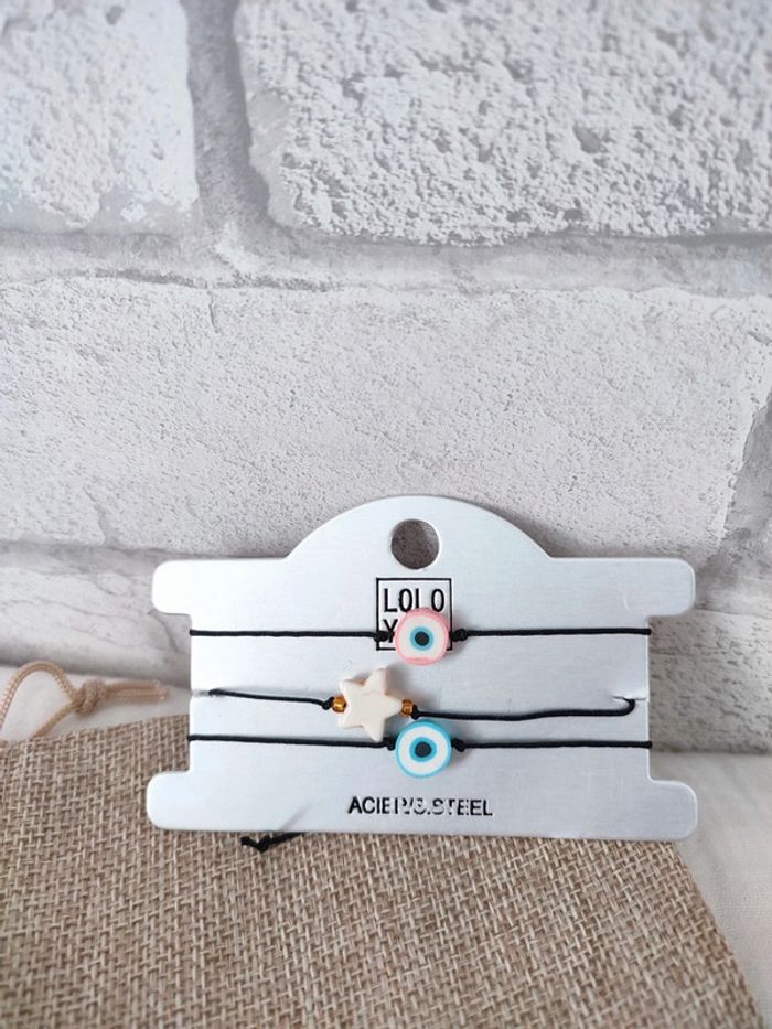 Lot de 3 bracelets à vœux neuf - photo numéro 2