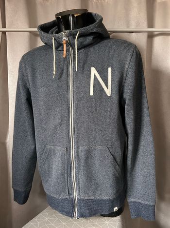 Gilet à capuche chiné bleu taille L H&M