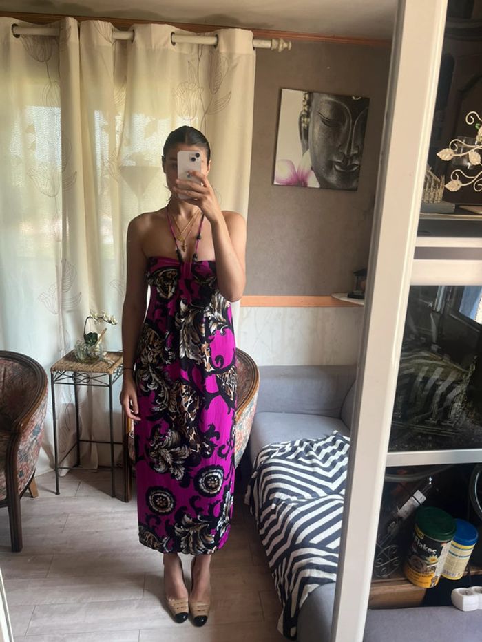 Robe bustier champêtre country western bohème dos nu