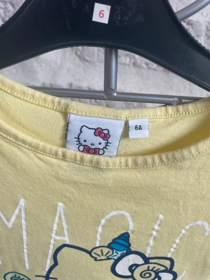 Tee shirt fille hello kitty 6 ans manches courtes - photo numéro 3