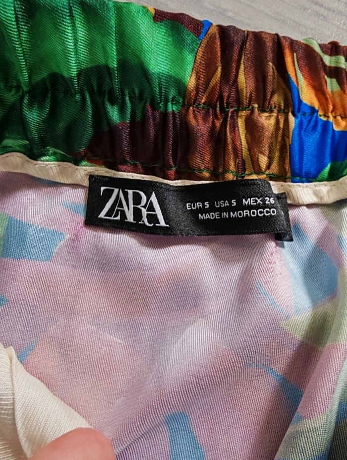 Pantalon satiné fleuri Zara T.S - photo numéro 3