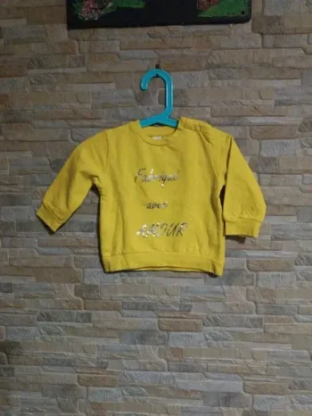 Sweat jaune U Tout Petit 12M