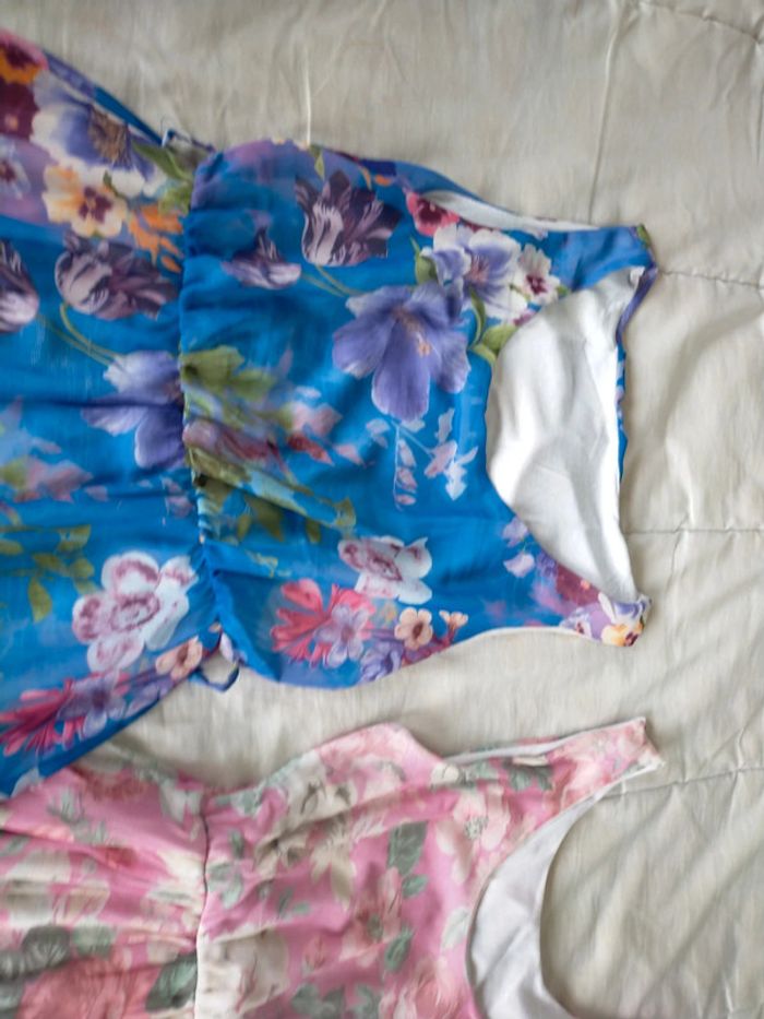 Lot 2 petites robes d'été fleuries - photo numéro 2