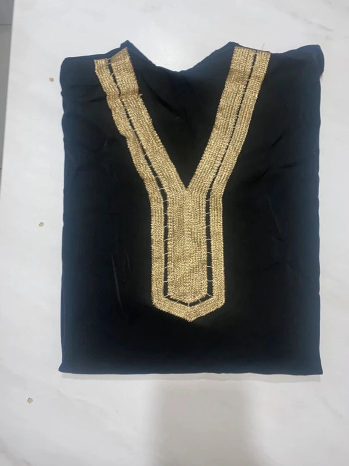 Blouse orientale satiné noir