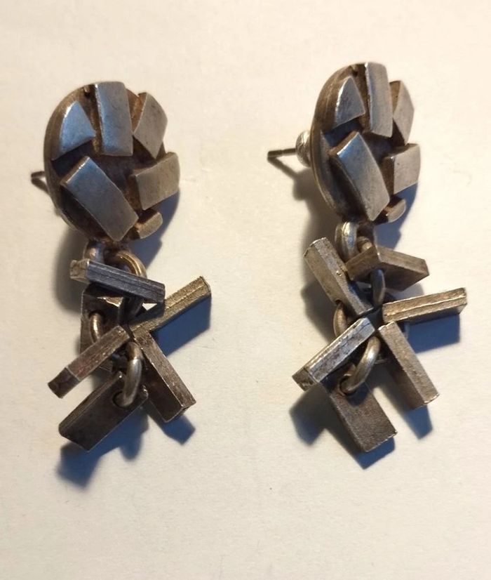 Boucles d'oreilles Biche de Bere argentées - photo numéro 2
