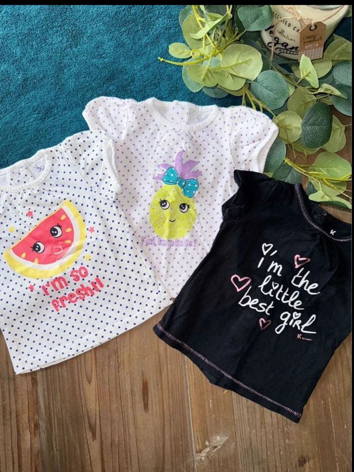 Lot 3 tee shirt 6 mois - photo numéro 2