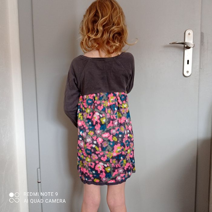 Robe grise à motifs multicolores 5ans DPAM - photo numéro 3
