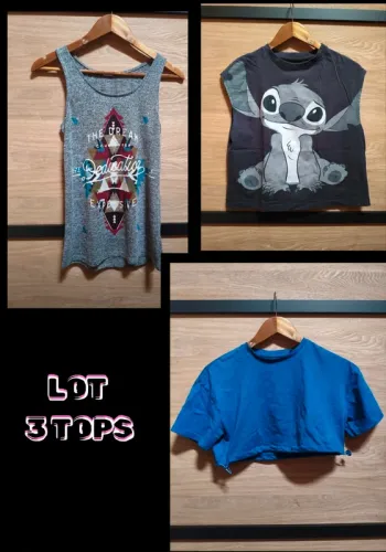 Lot 3 tops - débardeur - crop top
