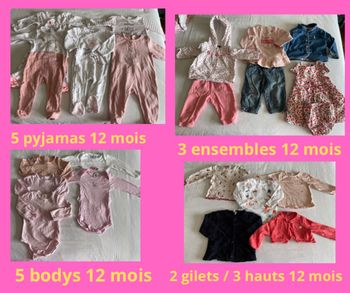 Lot fille 12 mois 30 pièces