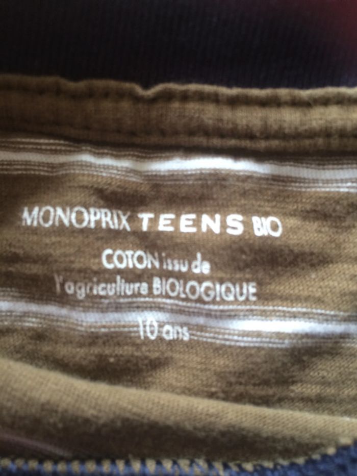 T-shirt kaki coton bio 10 ans - photo numéro 2