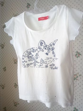 T-shirt lapin manches volants