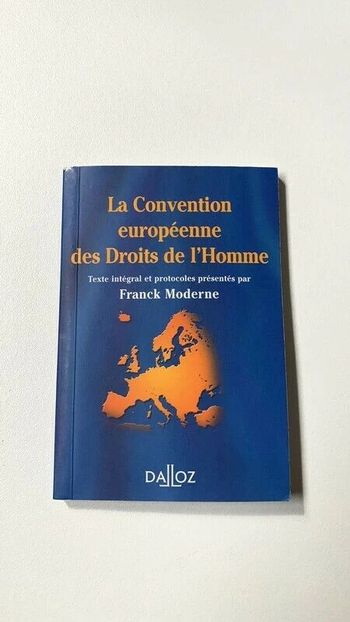 Livre La convention européenne des droits de l'homme Dalloz 2006
