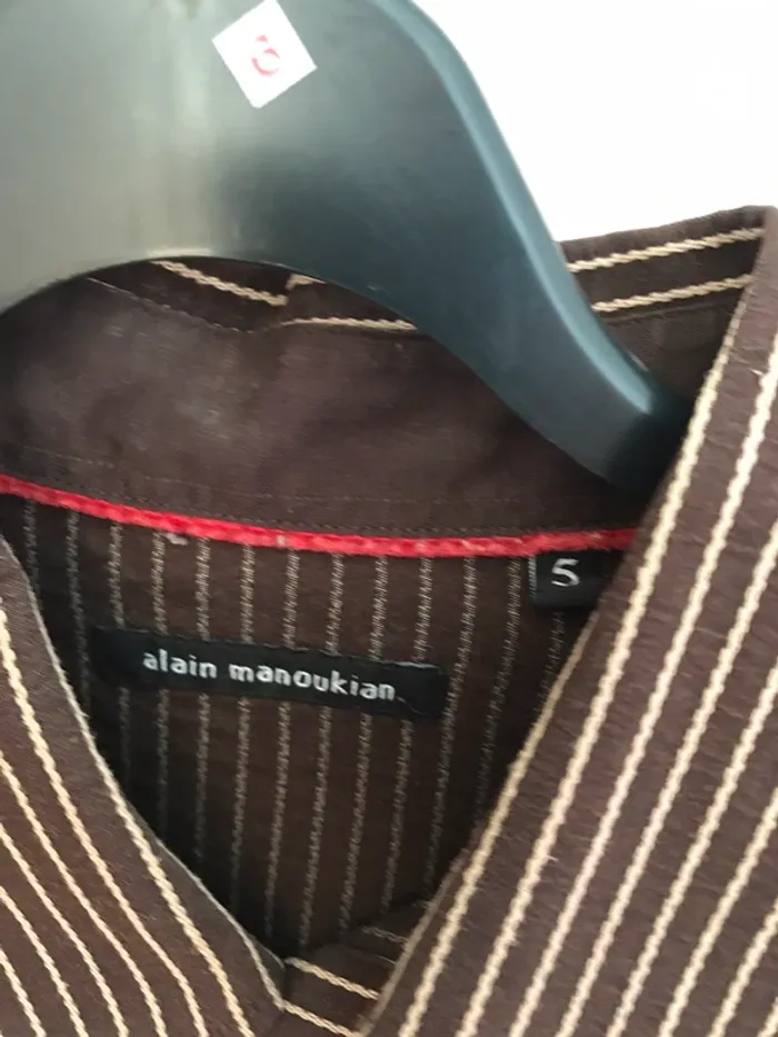 Chemise à rayures marron Alain Manoukian - photo numéro 2