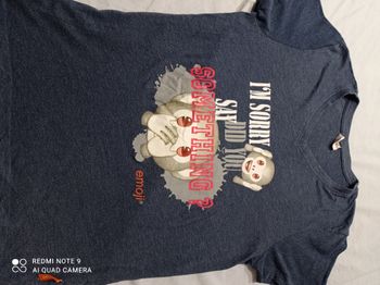 tee shirt bleu de Emoji taille 14 ans réf R96 C3