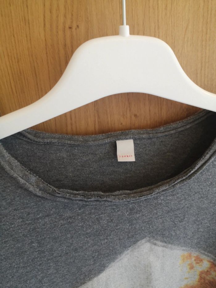 T-shirt Esprit en gris à imprimé coloré 12 ans - photo numéro 6