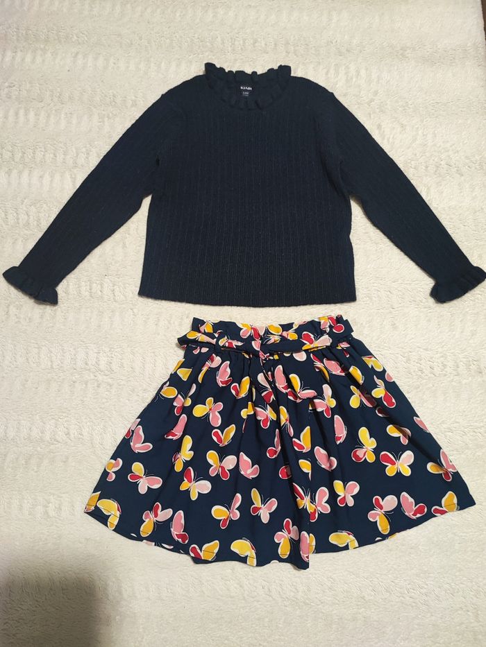 Ensemble mi-saison fleurie taille 6 ans