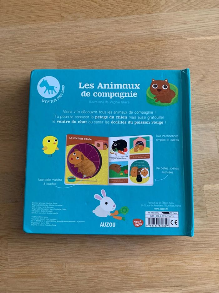 Livre les animaux de compagnie - les p’tits tout doux - photo numéro 3