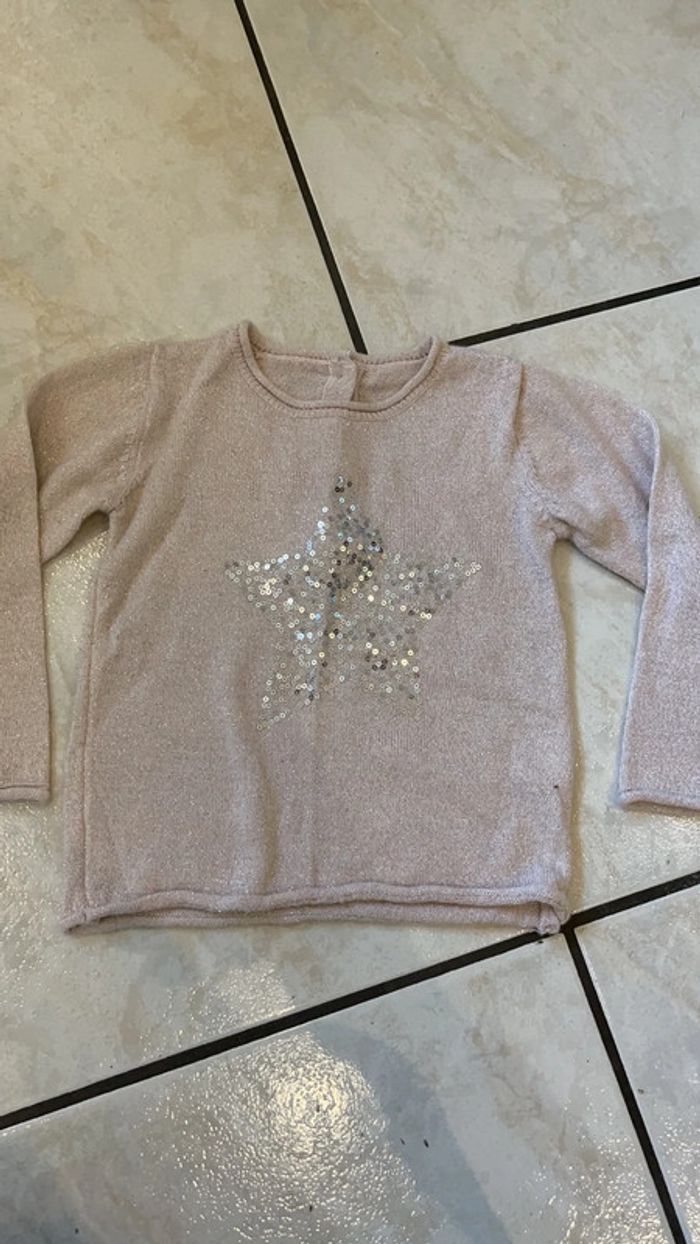 Pull fille paillettes