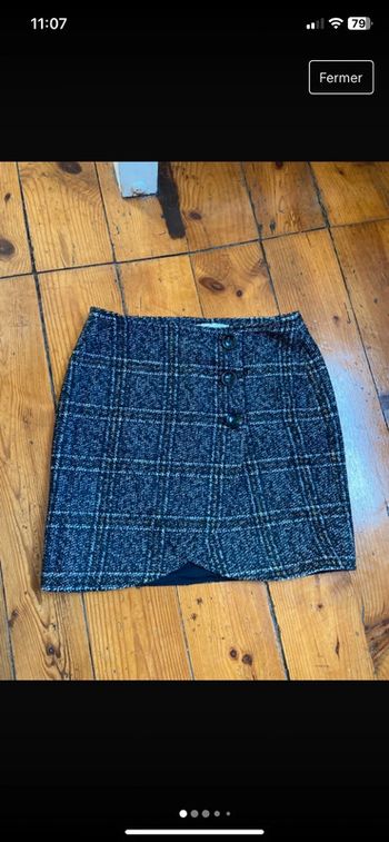Mini jupe grise laine neuve promod taille 38