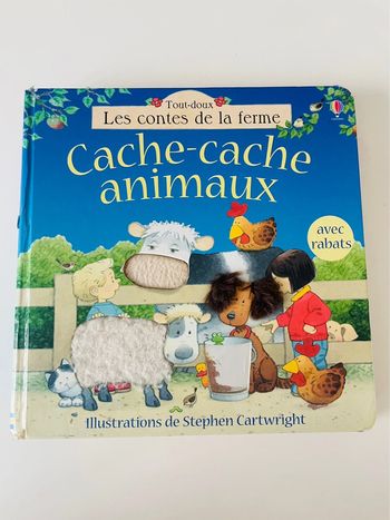 Livre cache cache les animaux à toucher et à volets