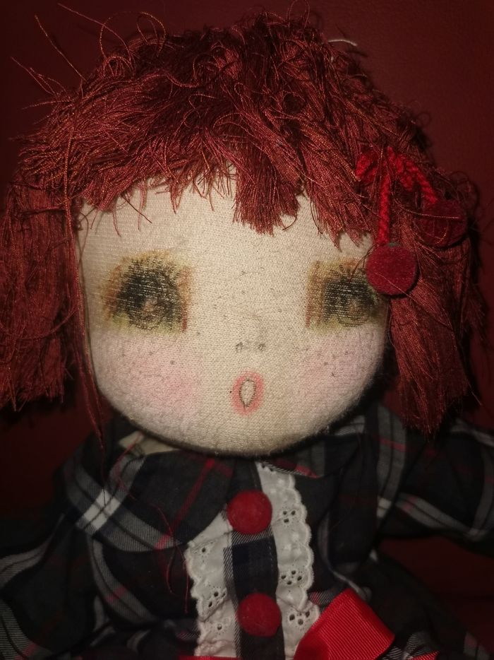 Poupée chiffon Clodine rousse  Marie d'o 2006. - photo numéro 2