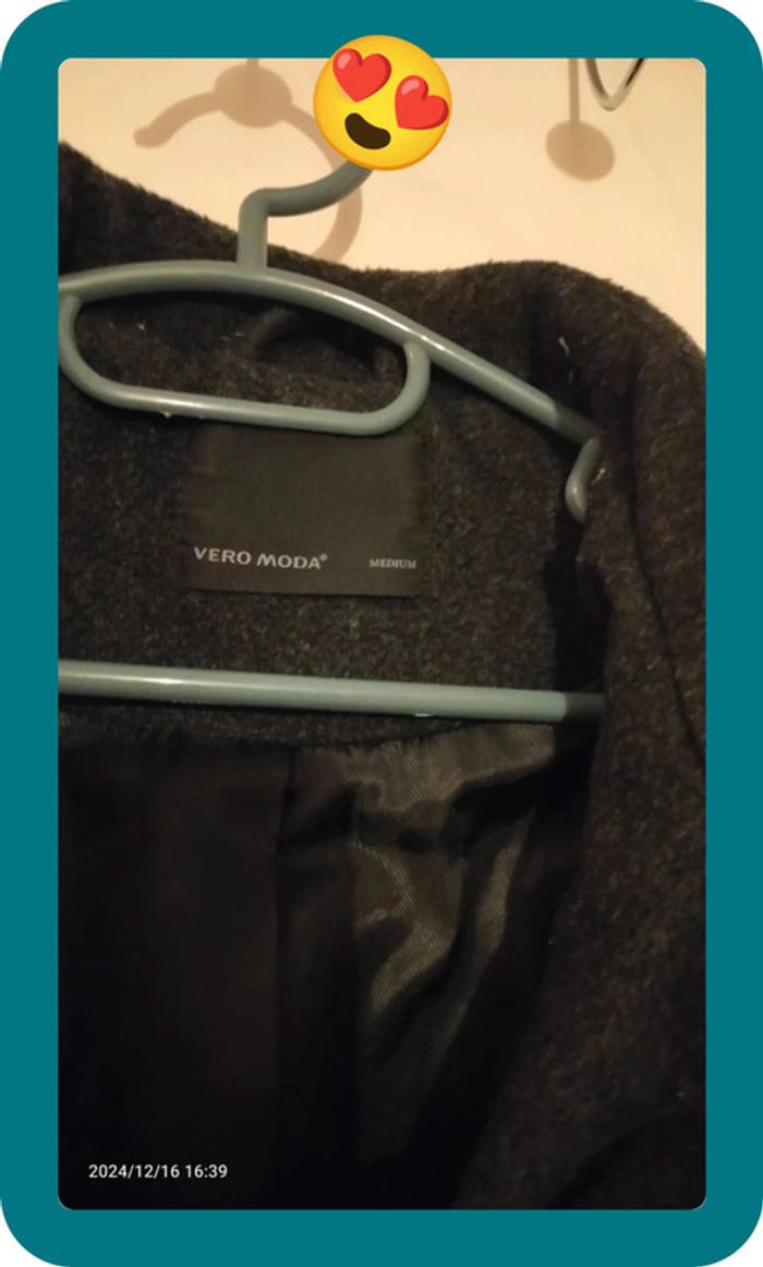 Manteau femme long, gris - photo numéro 2