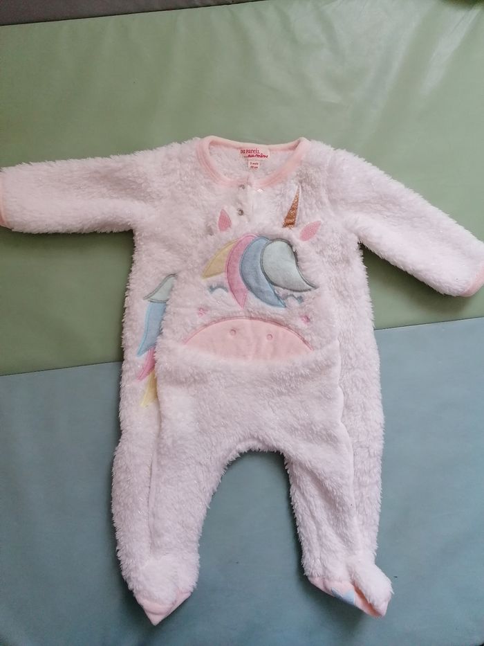 Pyjama licorne chaud DPAM 3 mois