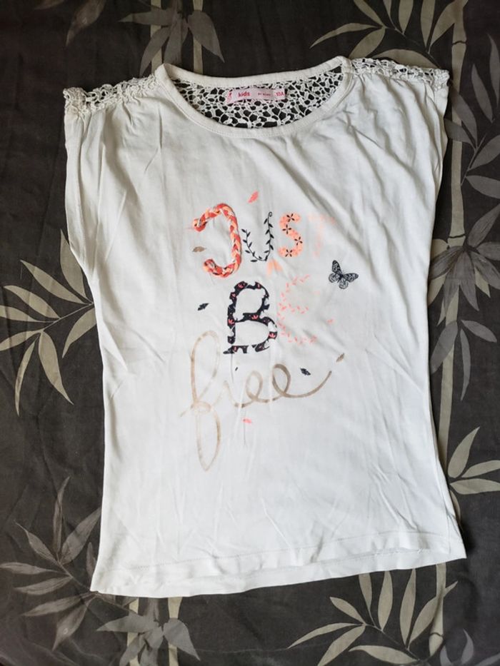 Lot de 2 t-shirts blancs avec dessins taille 10 ans - photo numéro 2