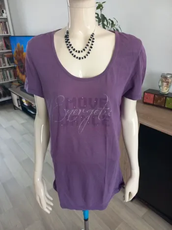 Tee-shirt violet femme T42