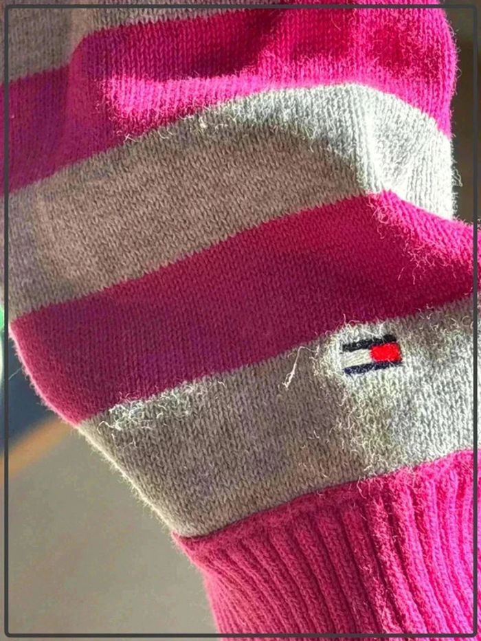 Pull fin à rayure taille 38 marque Tommy Hilfiger - photo numéro 3
