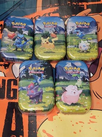Art Set 5 Mini Tins ME2.5 Héros Transcendants| Scellées | Pikachu – Mélofée – Riolu – Zorua – Togepi