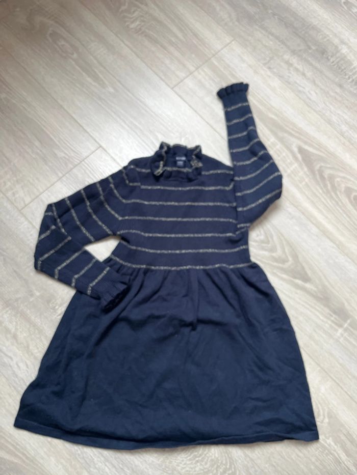 Robe laine bleu marine 6 ans