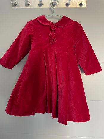 Robe de fête velours rouge, Jacadi 18 mois